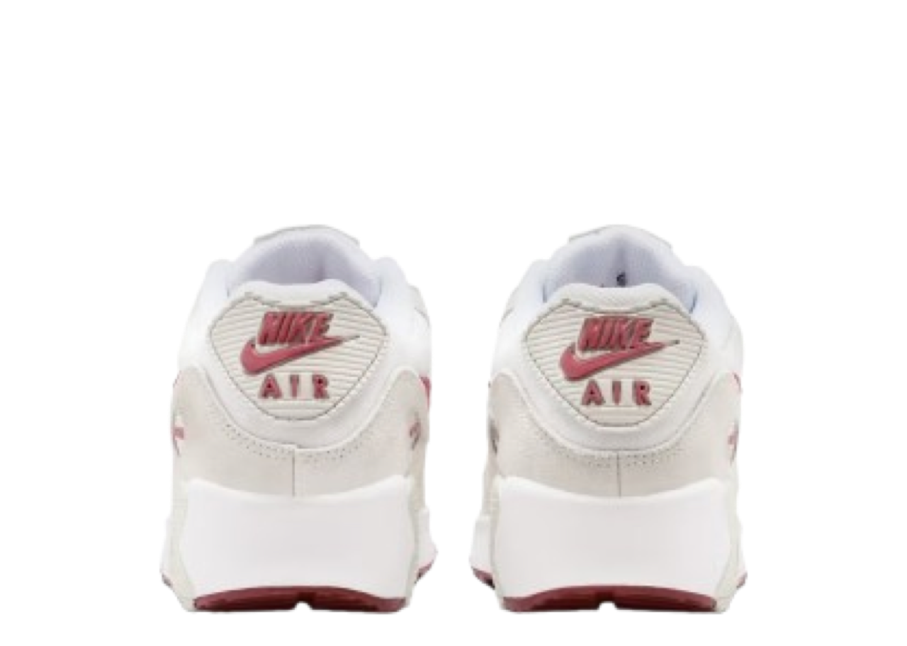 Nike Air Max 90 SE White Light Bone Crimson (Grade School) - photo 3