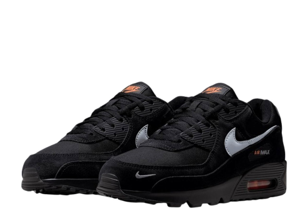 Nike Air Max 90 Black Metallic Cool Grey Orange - photo 2