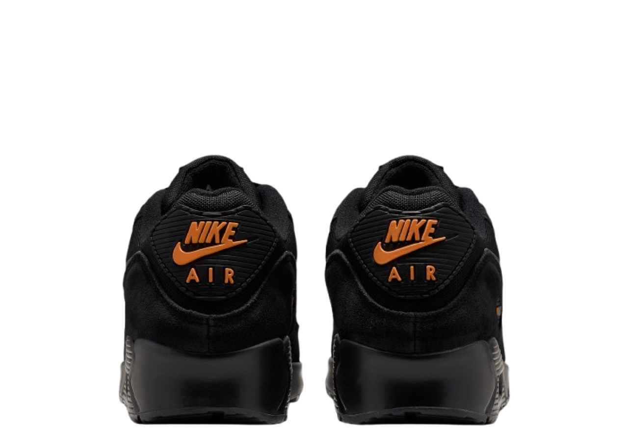 Nike Air Max 90 Black Metallic Cool Grey Orange - photo 3