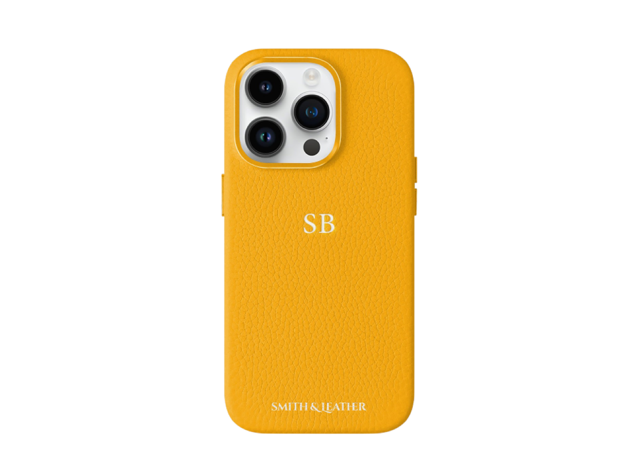 Smith&Leather iPhone 15 Pro MagSafe Leather Case Yellow - photo 2