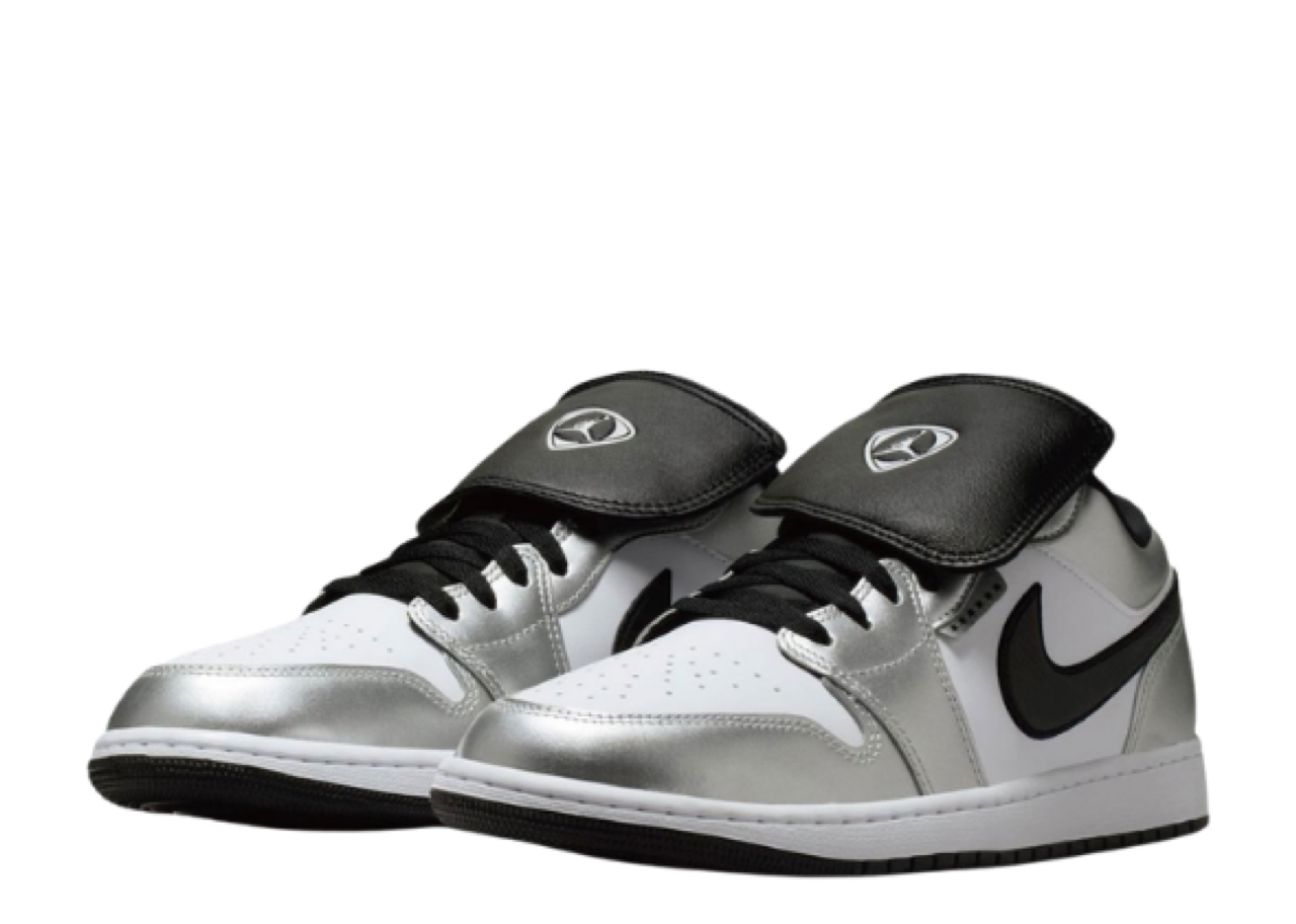 Air Jordan 1 Low SE Metallic Silver Tiempo - photo 2