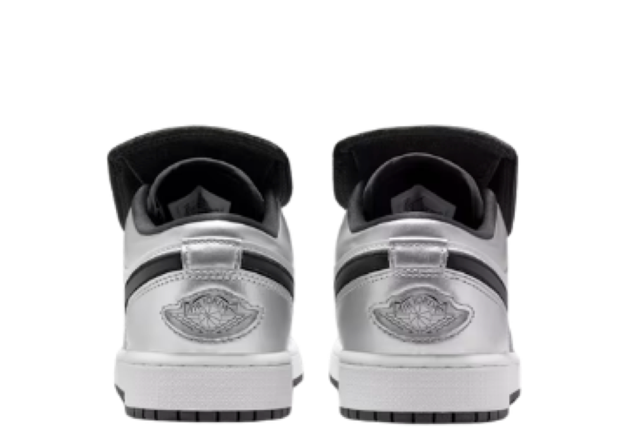 Air Jordan 1 Low SE Metallic Silver Tiempo (Grade School) - photo 3