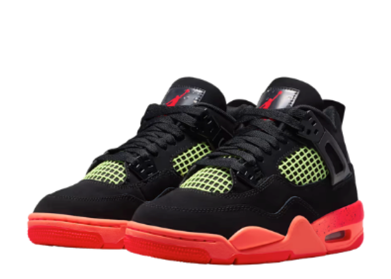 Air Jordan 4 Retro Black Infrared Barely Volt (Grade School) - photo 2