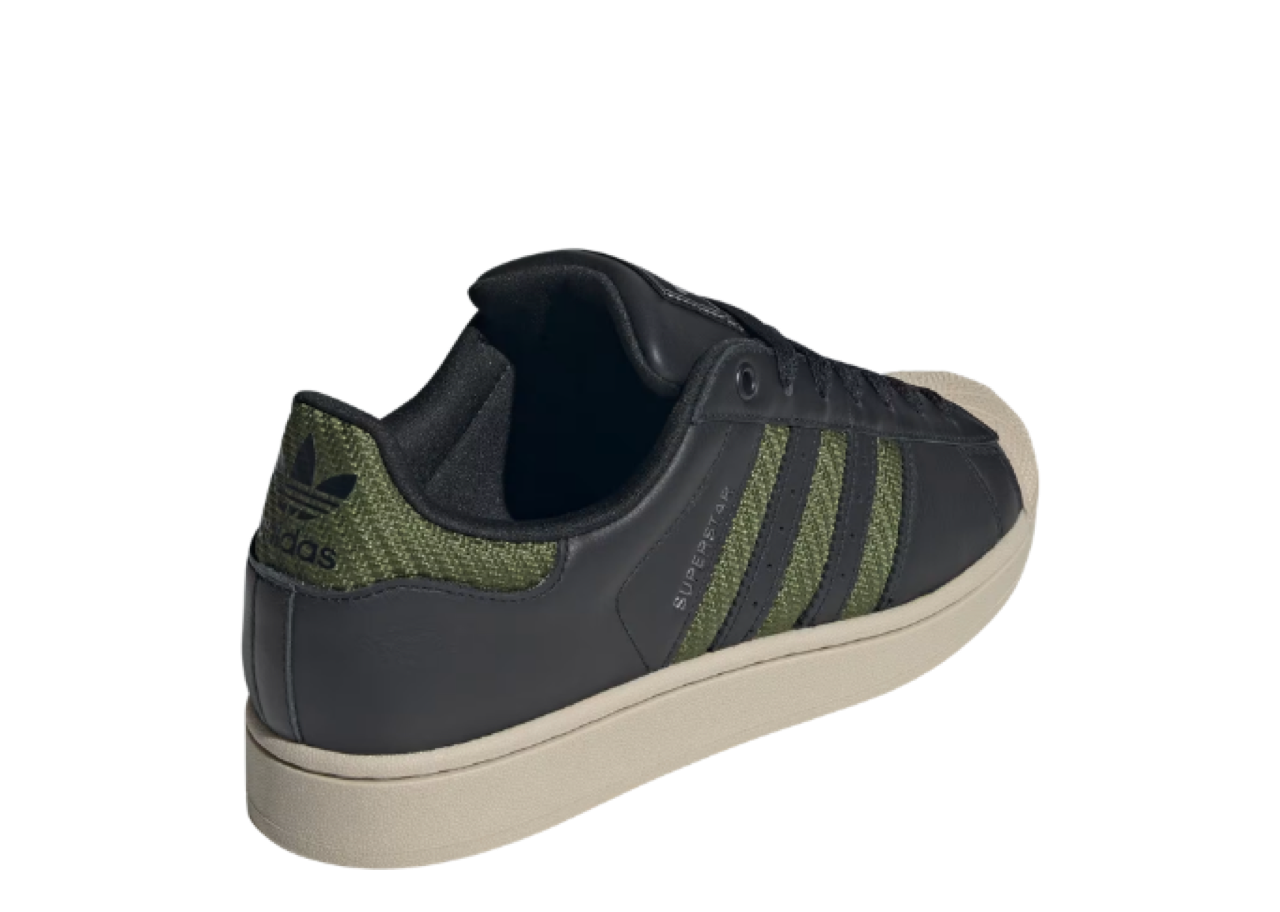 Adidas Superstar II Core Black Tech Olive Wonder Beige - photo 3