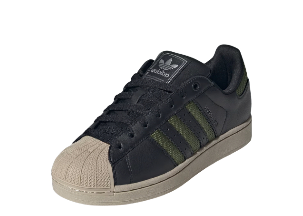 Adidas Superstar II Core Black Tech Olive Wonder Beige - photo 2