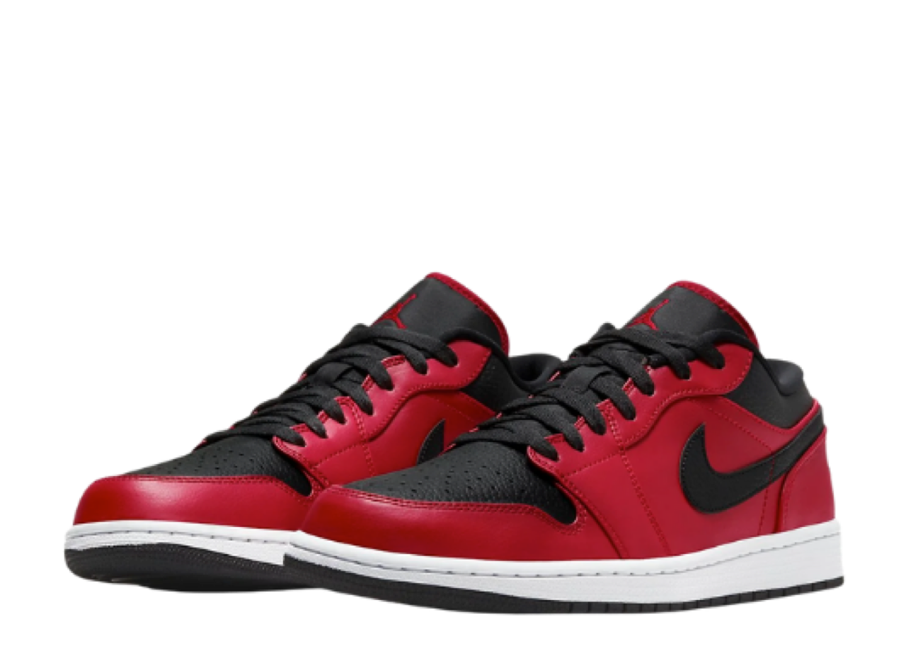 Air Jordan 1 Low Reverse Bred Pebbled Swoosh - photo 2
