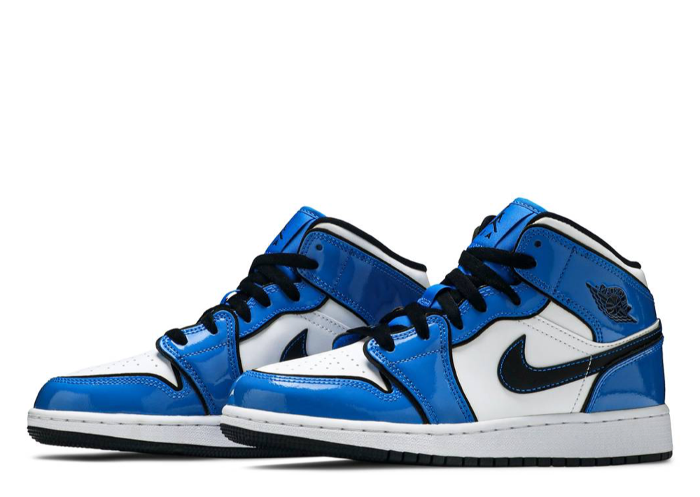 Air Jordan 1 Mid Signal Blue (Toddler) - photo 2