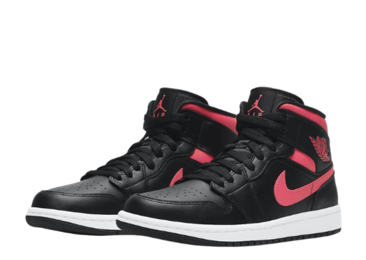 Air Jordan 1 Mid Black Siren Red (Women's) - photo 2