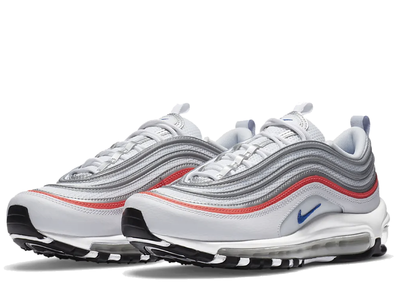 Nike Air Max 97 Metallic Silver Flash Crimson Racer Blue (Women's) - photo 2