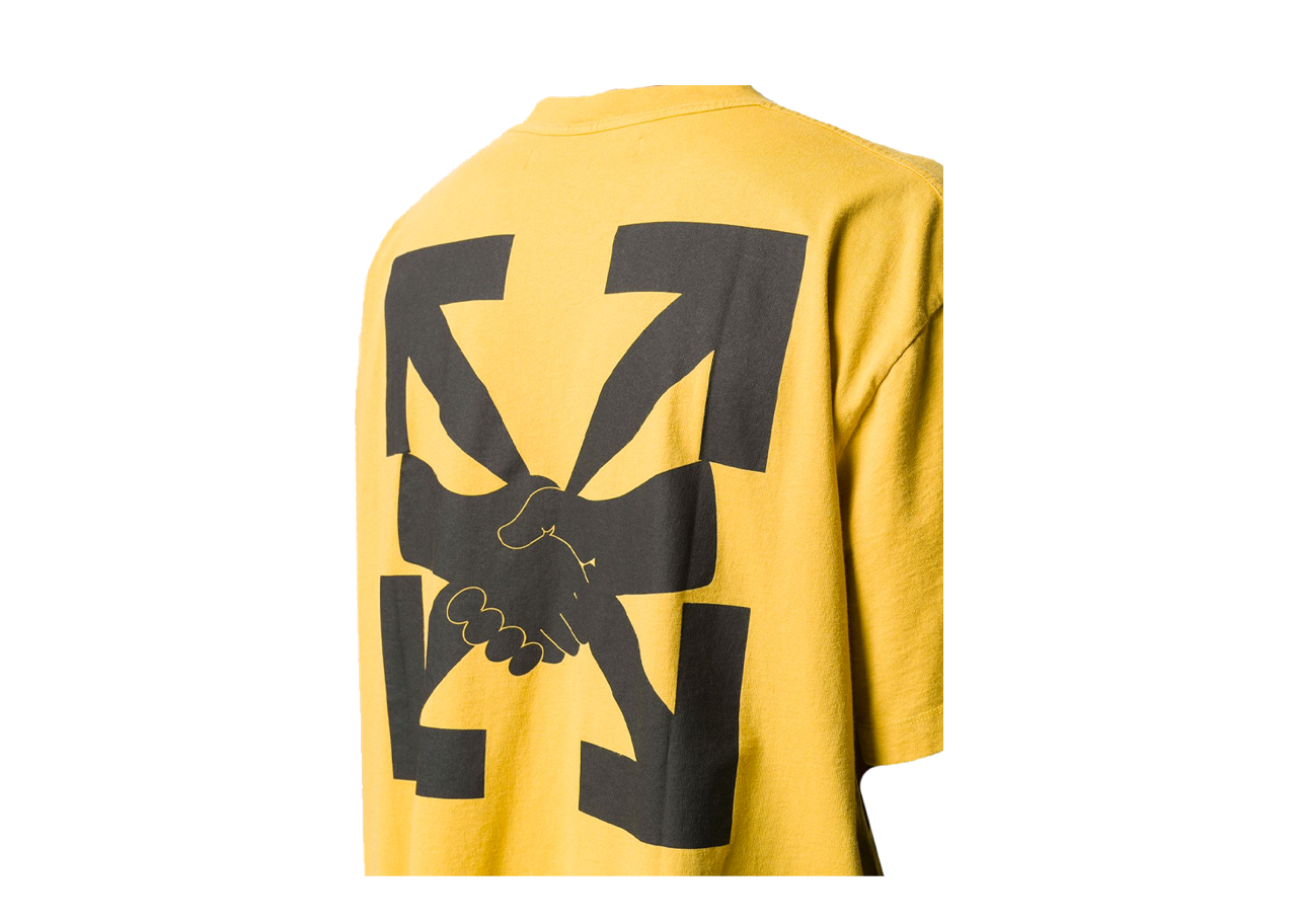 Off-White Agreement S/S Slim T-Shirt Yellow Black - photo 3