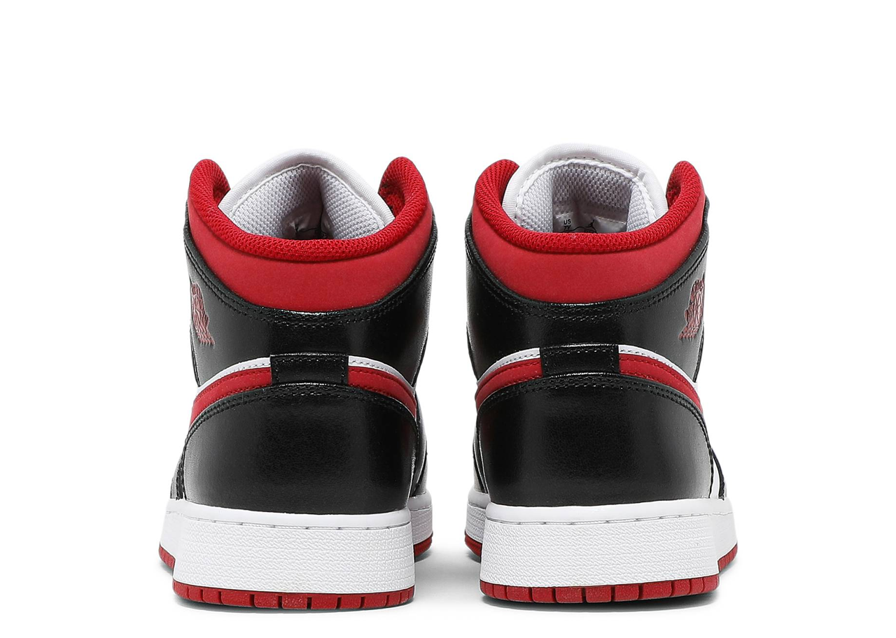 Air Jordan 1 Mid Gym Red Black White (Grade School) - photo 3