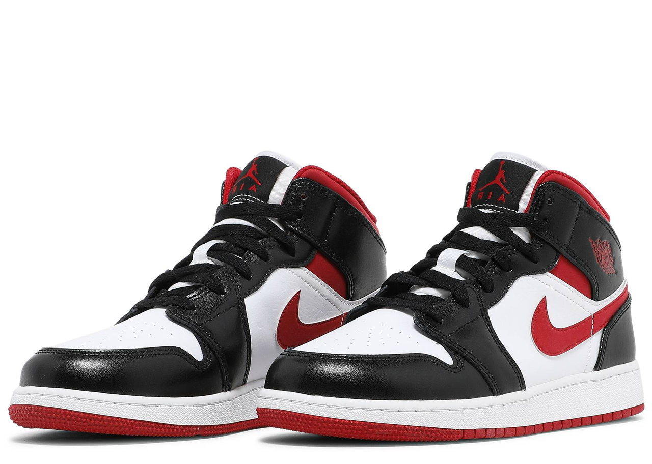 Air Jordan 1 Mid Gym Red Black White (Grade School) - photo 2