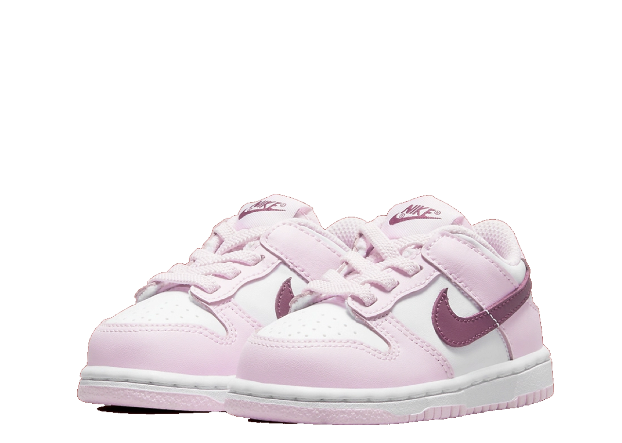 Nike Dunk Low Pink Red White (Toddler) - photo 2