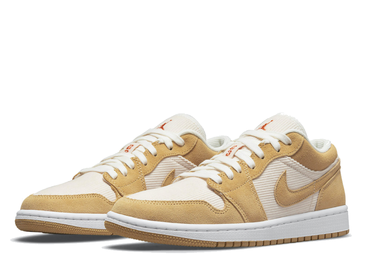 Air Jordan 1 Low SE Twine Orange Quartz Corduroy (Women's) - photo 2
