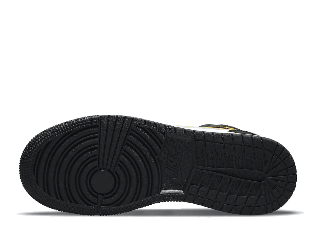 Air Jordan 1 Mid White Pollen Black (Grade School) - photo 4