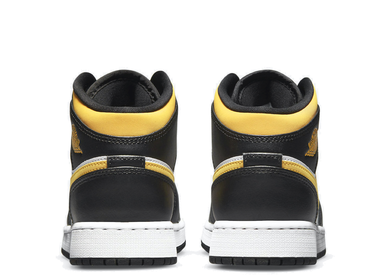 Air Jordan 1 Mid White Pollen Black (Grade School) - photo 3