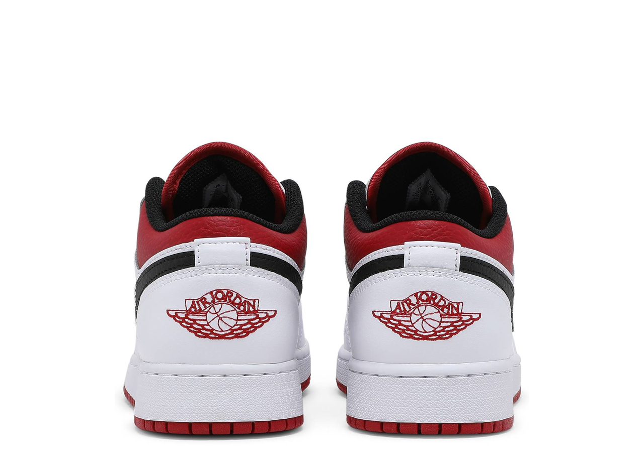 Air Jordan 1 Low White Gym Red (Grade School) - photo 3