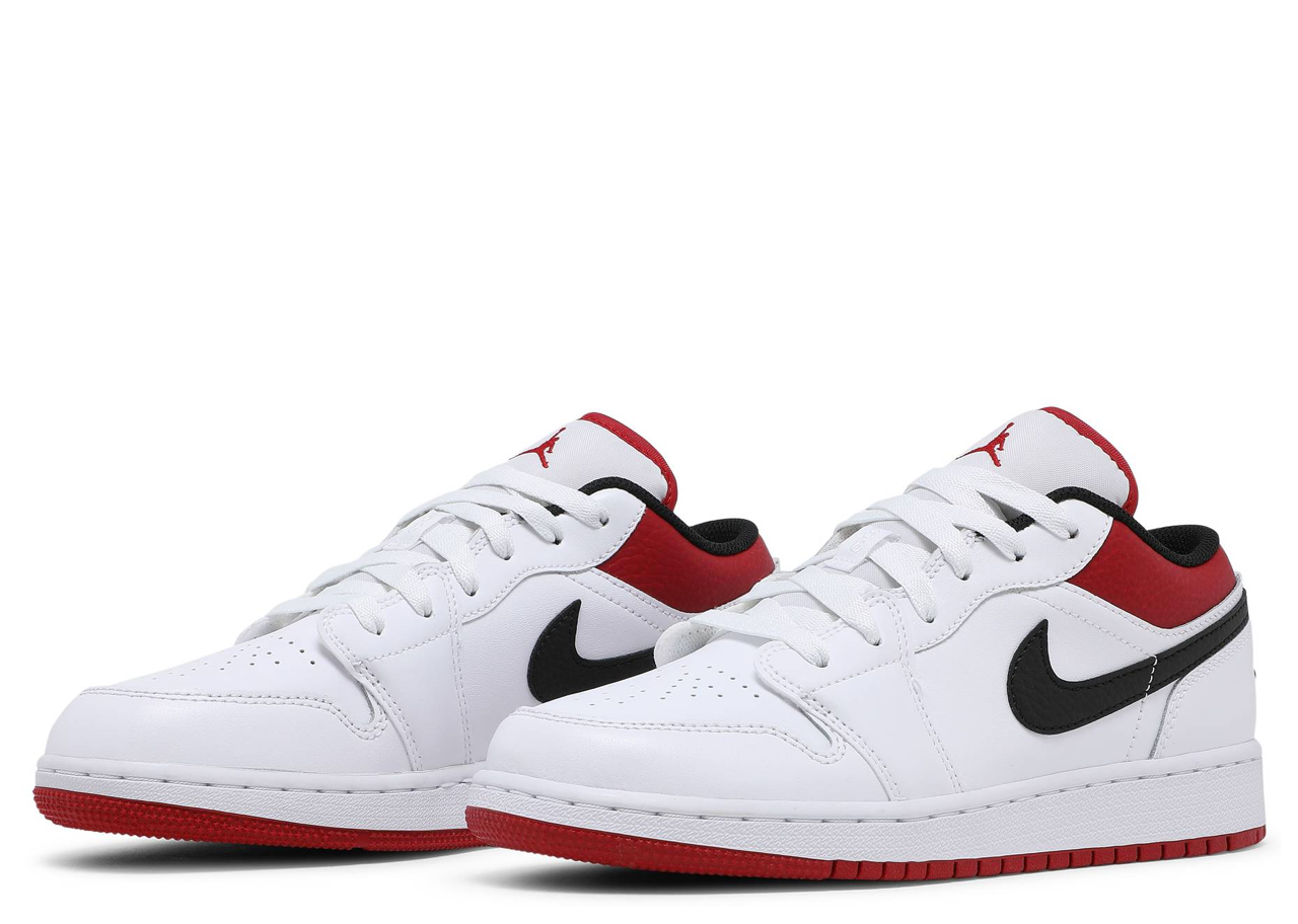 Air Jordan 1 Low White Gym Red (Grade School) - photo 2