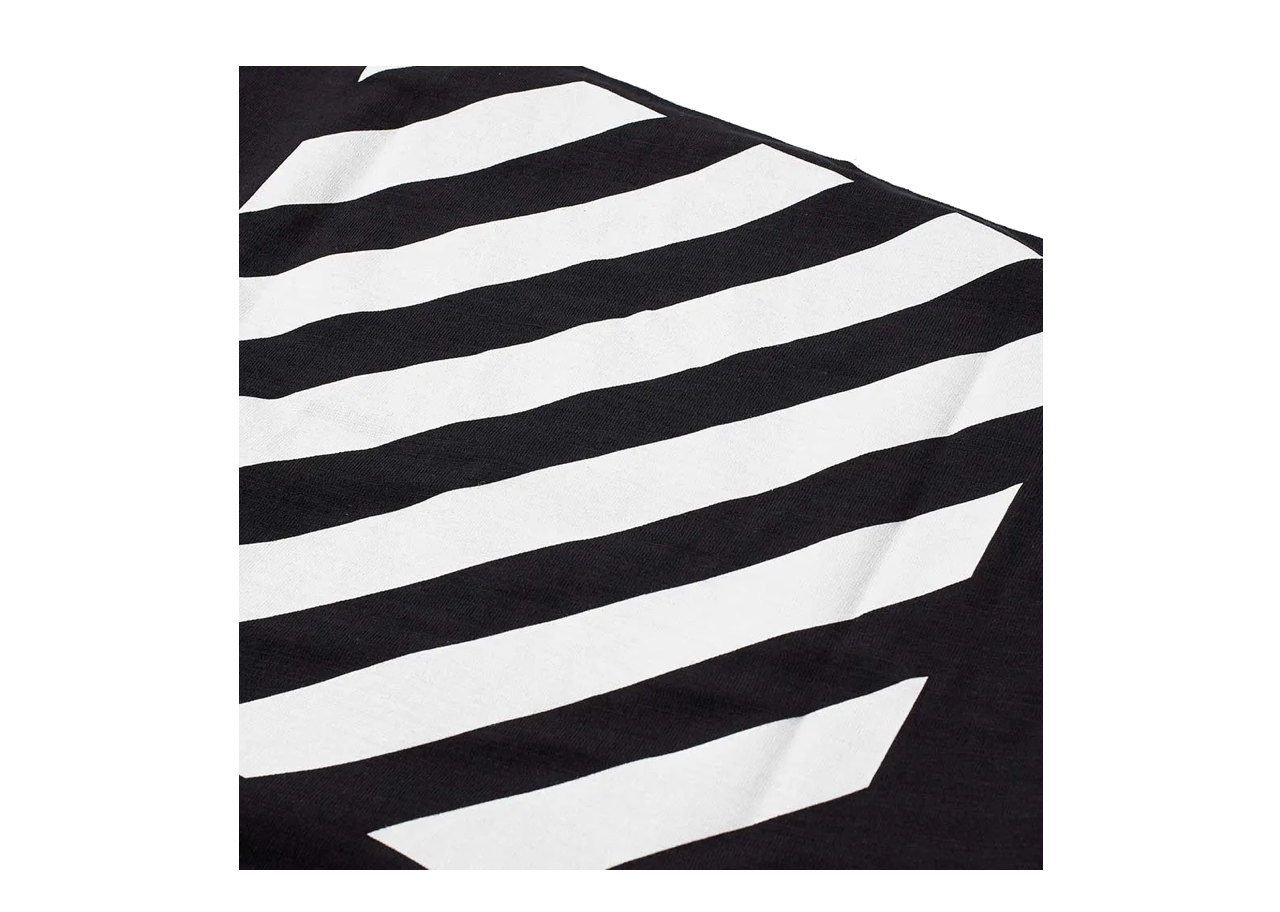 Off-White Diagonal Caravaggio Long Sleeve Tee Black White - photo 4