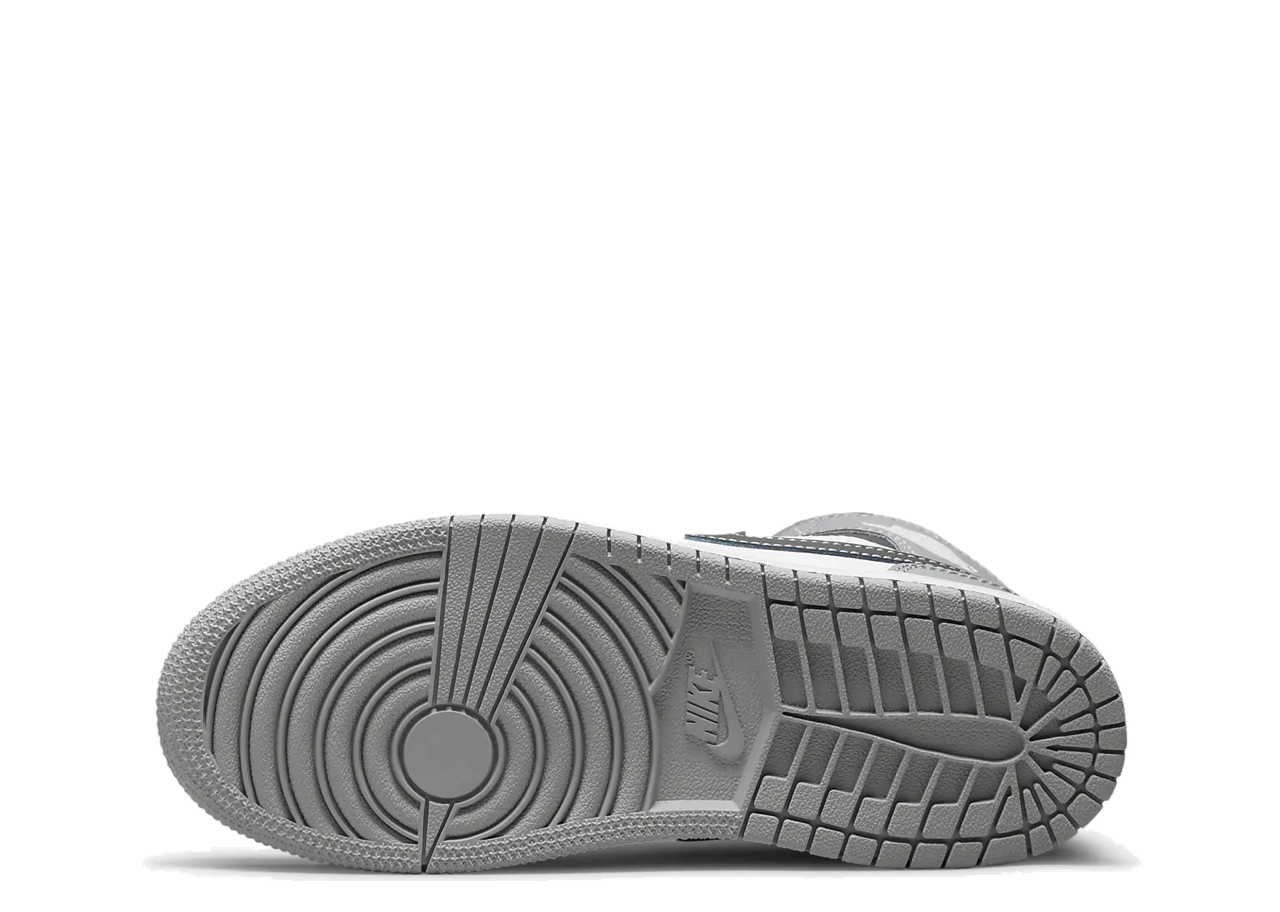 Air Jordan 1 Mid Light Smoke Grey (2022) (Pre-School) - photo 4
