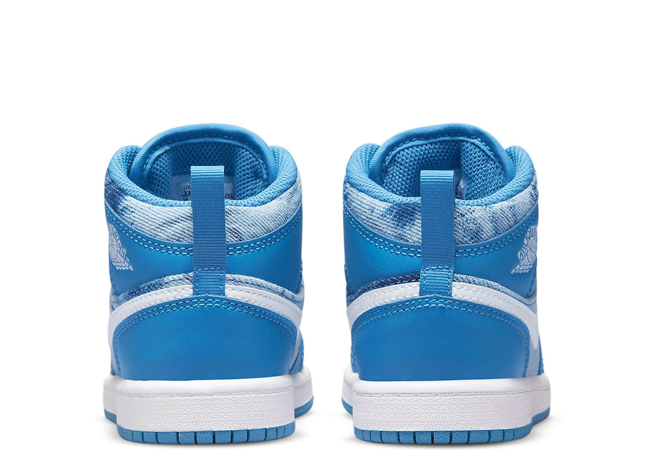 Air Jordan 1 Mid Washed Denim (Pre-School) - photo 3