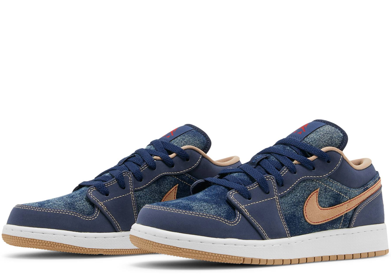Air Jordan 1 Low SE Denim (Grade School) - photo 2