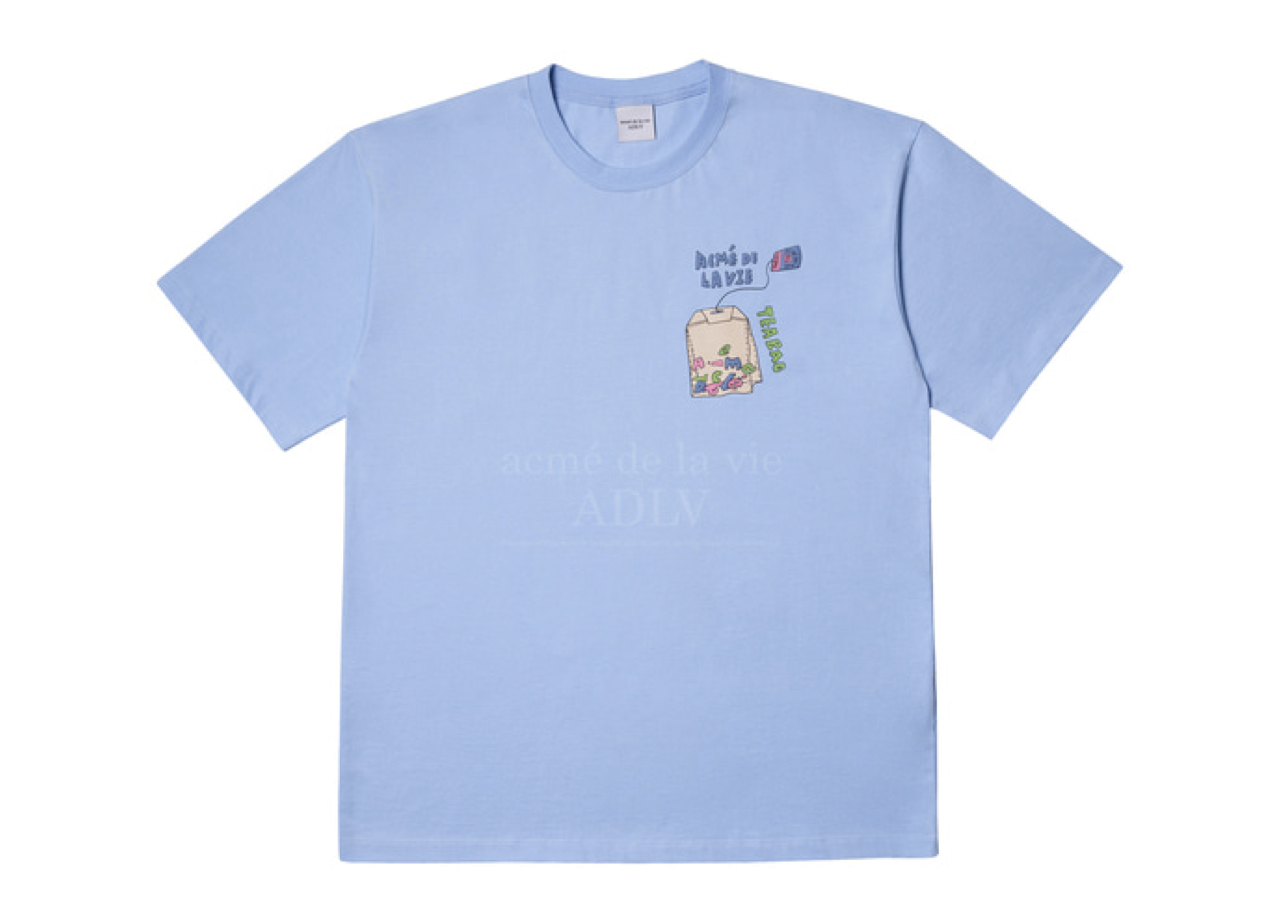 Acme De La Vie Teabag Logo T-shirt Sky Blue - photo 2