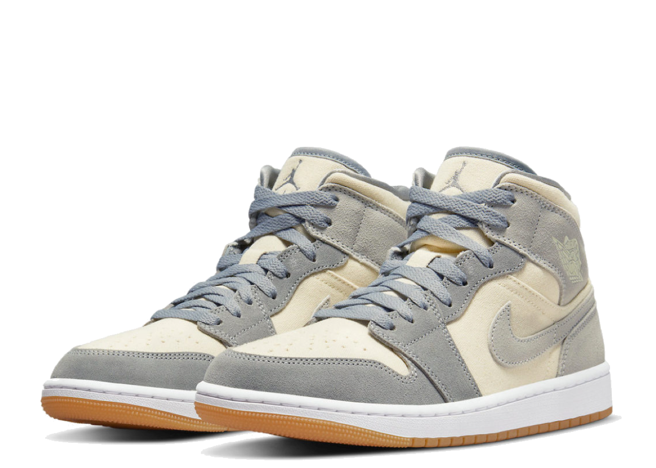 Air Jordan 1 Mid SE Coconut Milk Particle Grey - photo 2