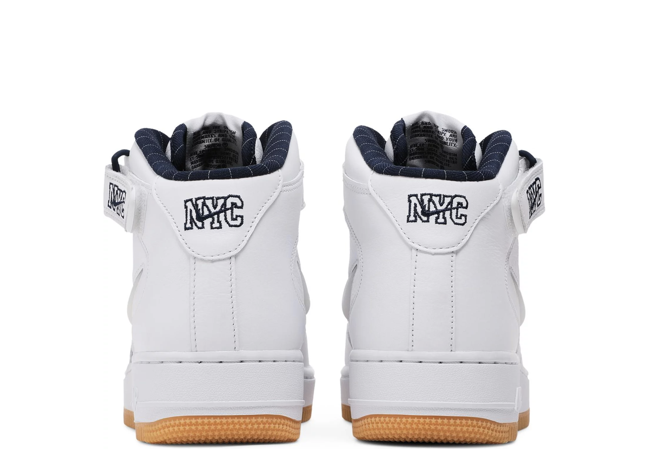 Nike Air Force 1 Mid QS Jewel NYC White Midnight Navy - photo 3