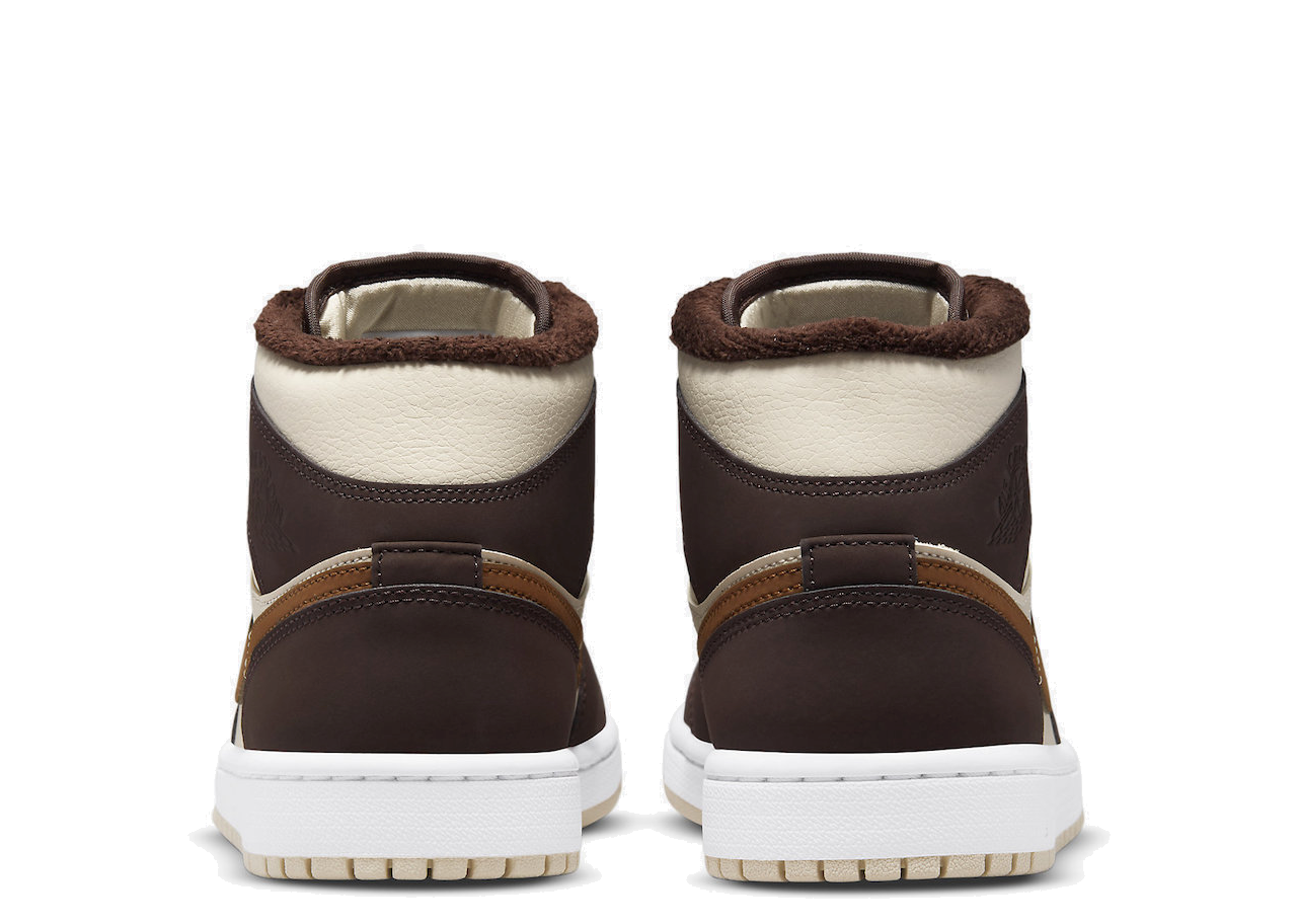 Air Jordan 1 Mid SE Brown Basalt Oatmeal (Women's) - photo 3