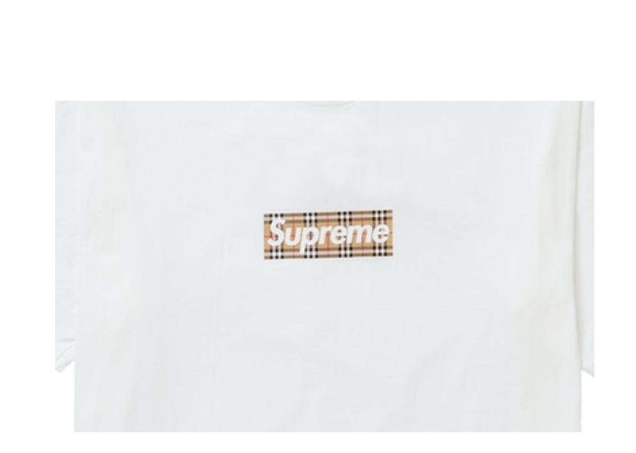 Supreme Burberry Box Logo Tee White - photo 2