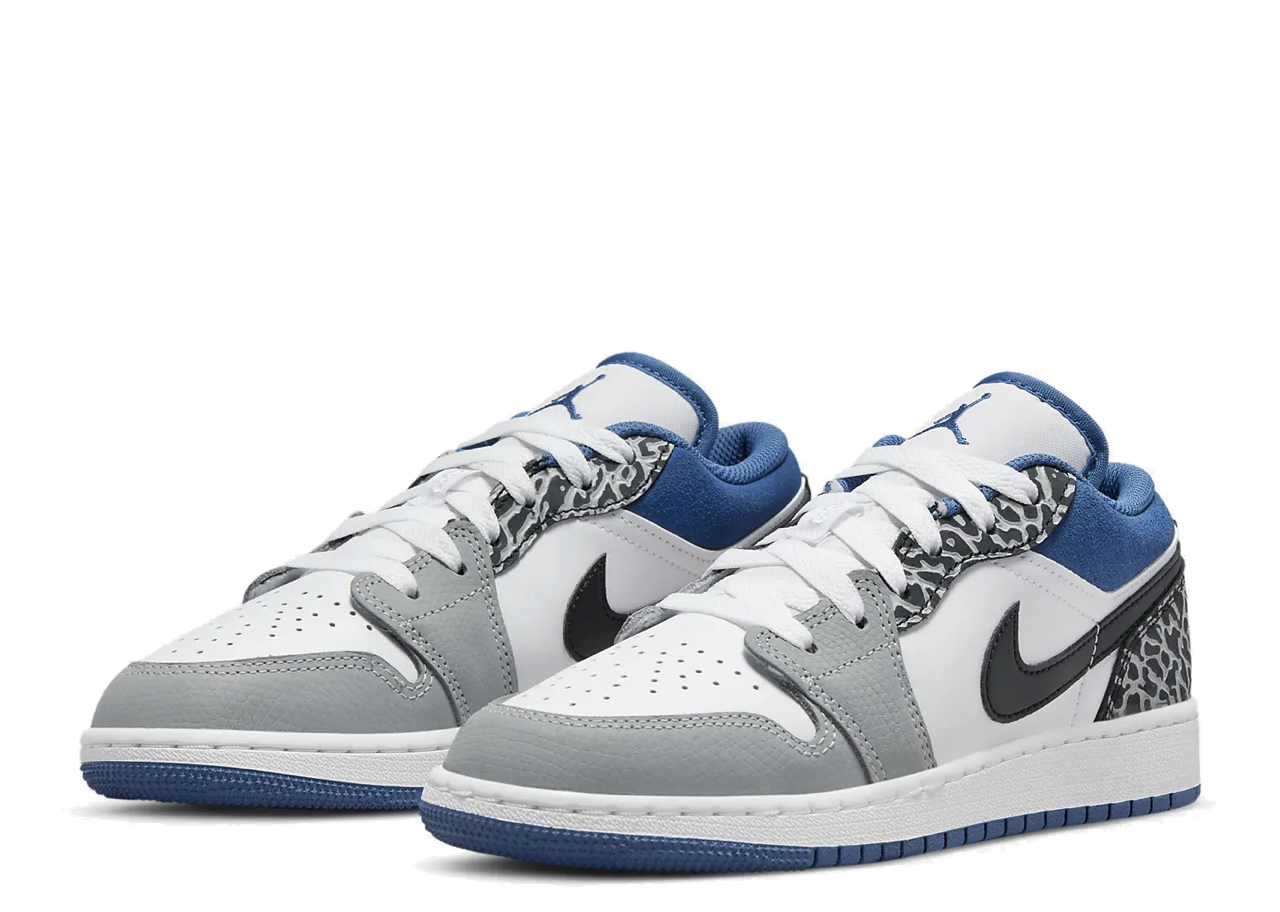 Air Jordan 1 Low SE True Blue (Grade School) - photo 2