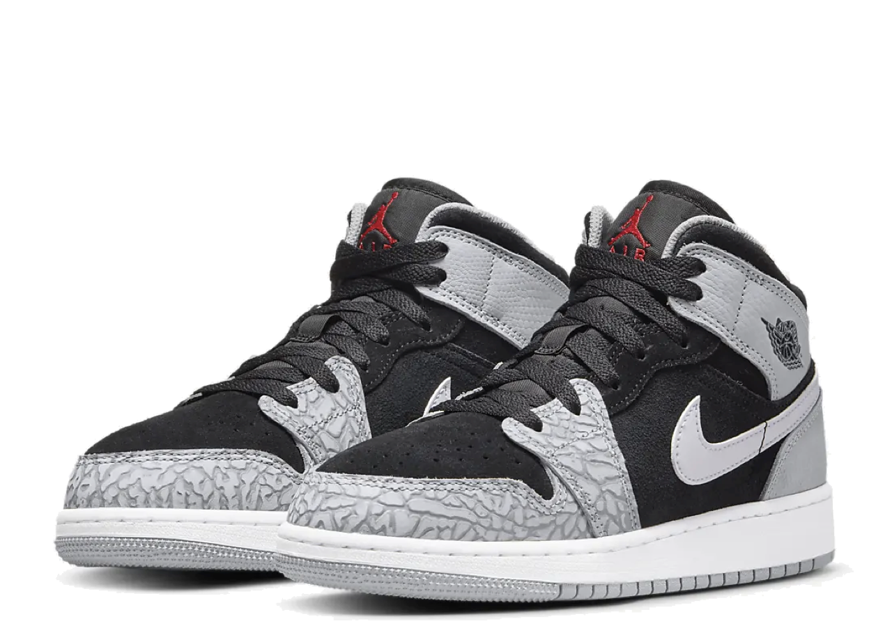 Air Jordan 1 Mid Elephant Print (Grade School) - photo 2