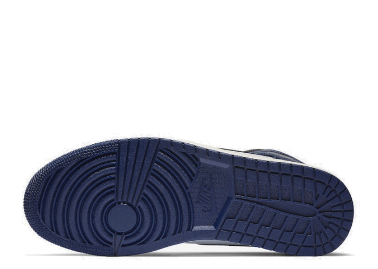 Air Jordan 1 Mid Deep Royal Blue Black - photo 4