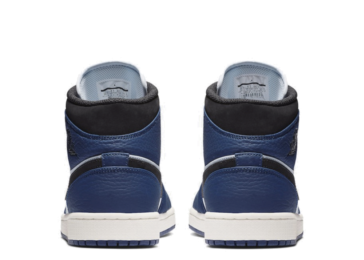 Air Jordan 1 Mid Deep Royal Blue Black - photo 3