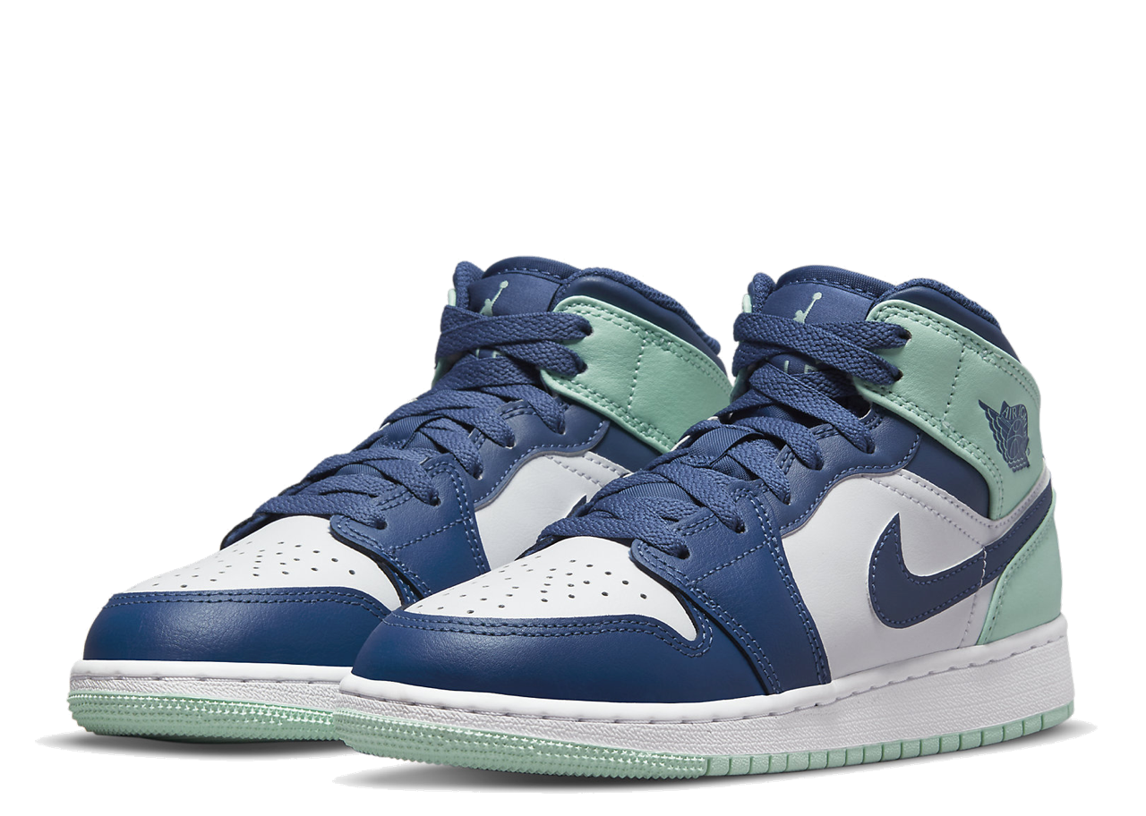 Air Jordan 1 Mid Blue Mint (Grade School) - photo 2
