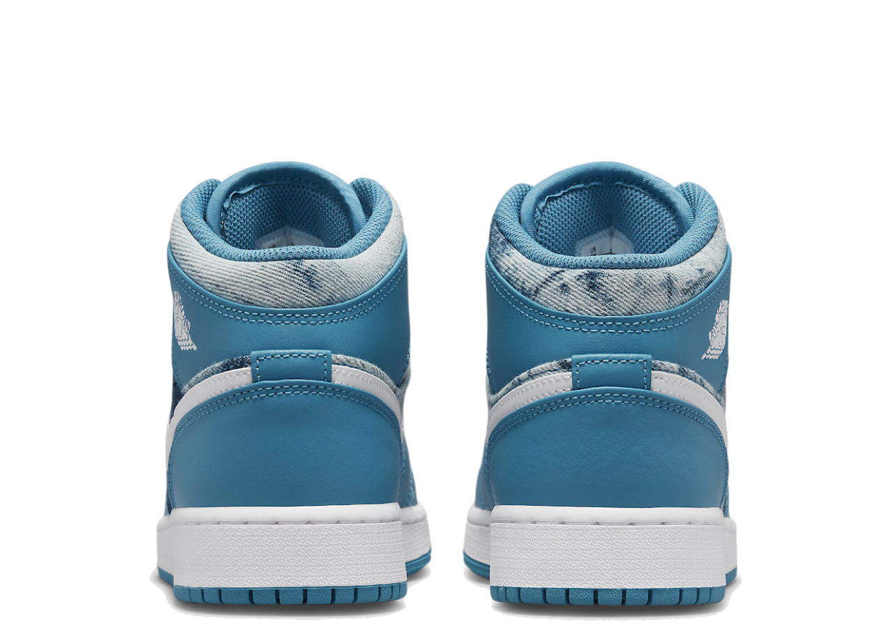 Air Jordan 1 Mid Washed Denim (Grade School) - photo 3