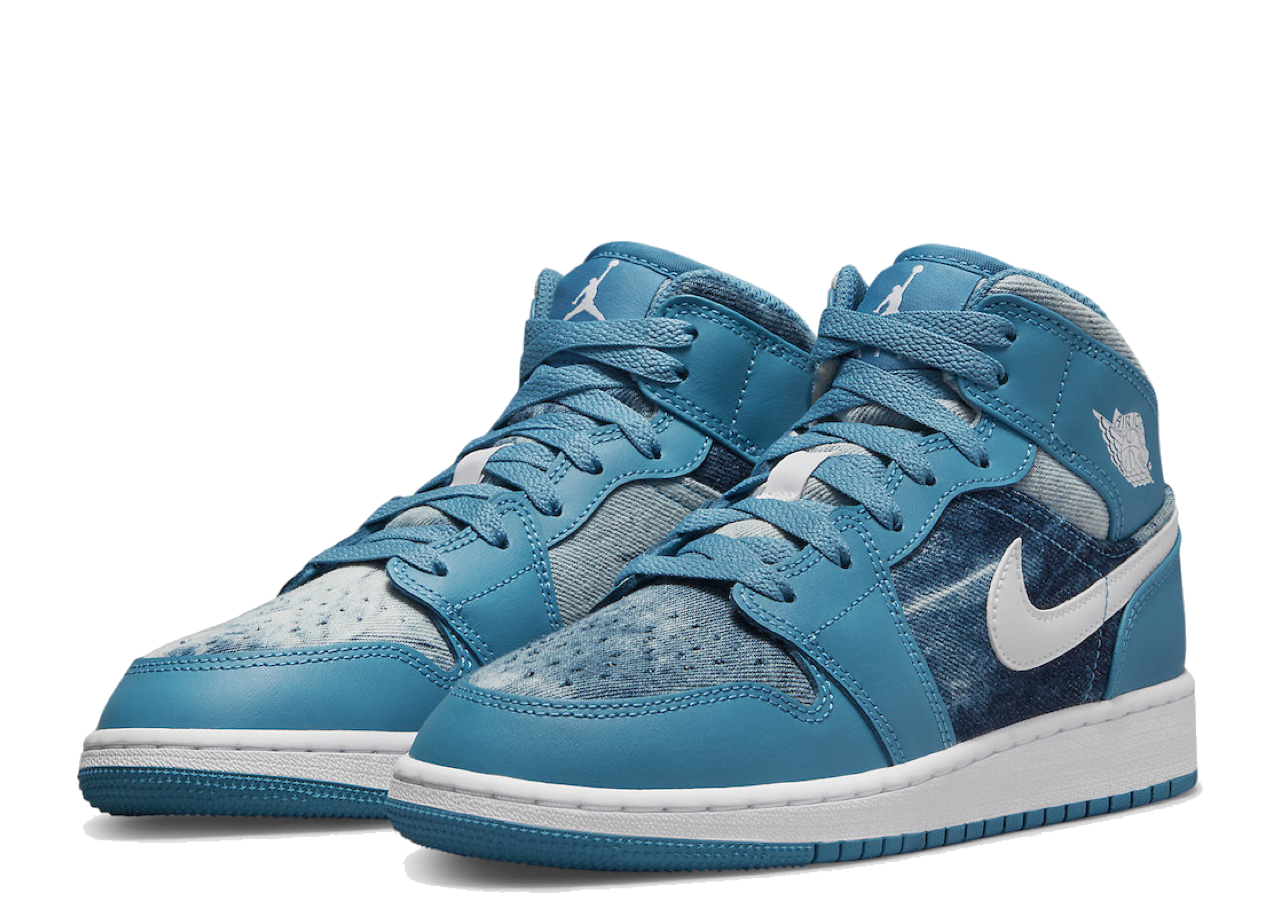 Air Jordan 1 Mid Washed Denim (Grade School) - photo 2