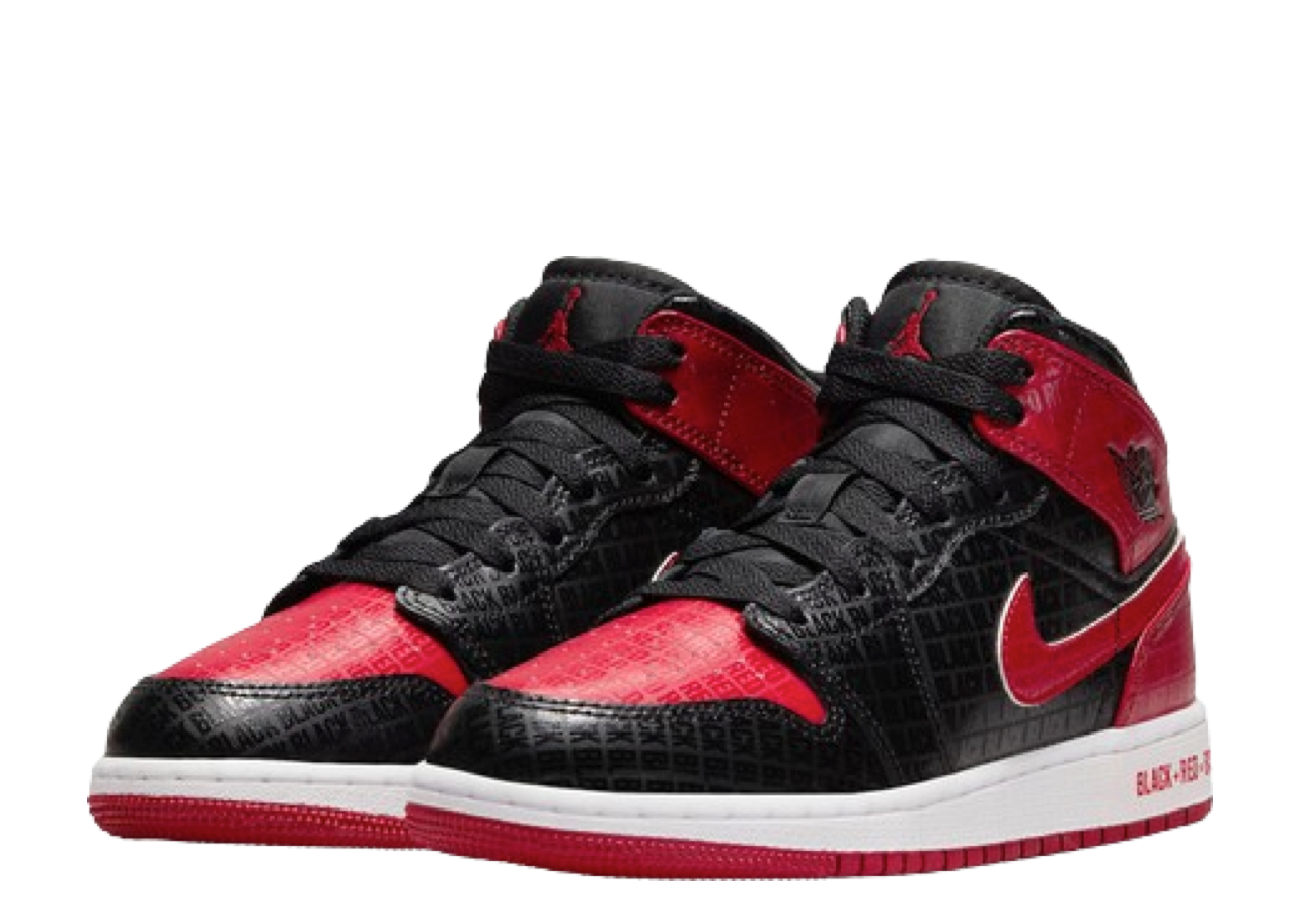 Air Jordan 1 Mid Bred Text (Grade School) - photo 2