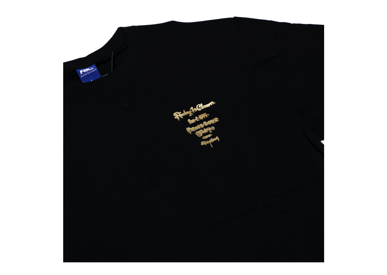 Ricky Is Clown Mummy Peace Love Logo Tee Black Gold - photo 4