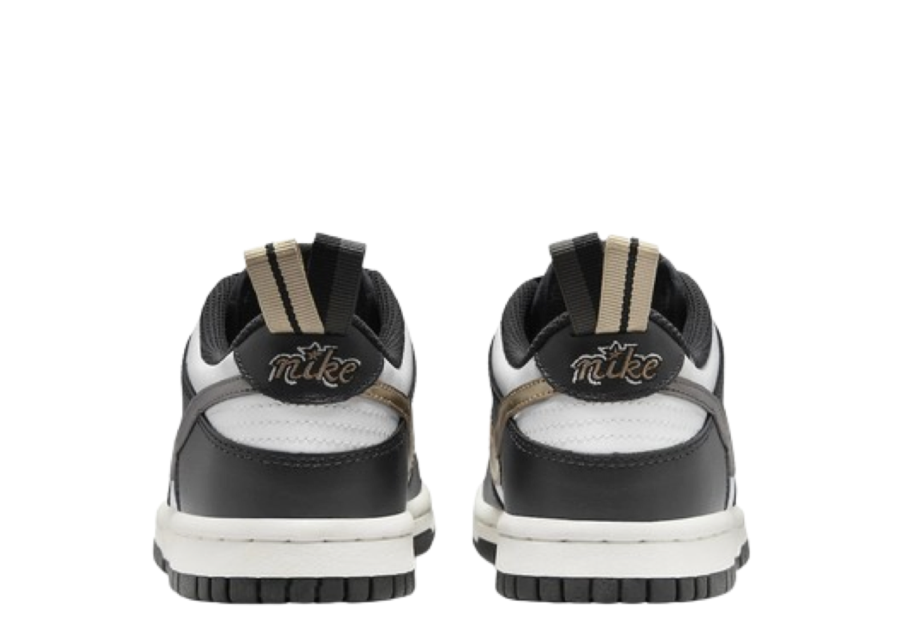 Nike Dunk Low Black White Metallic (Grade School) - photo 3