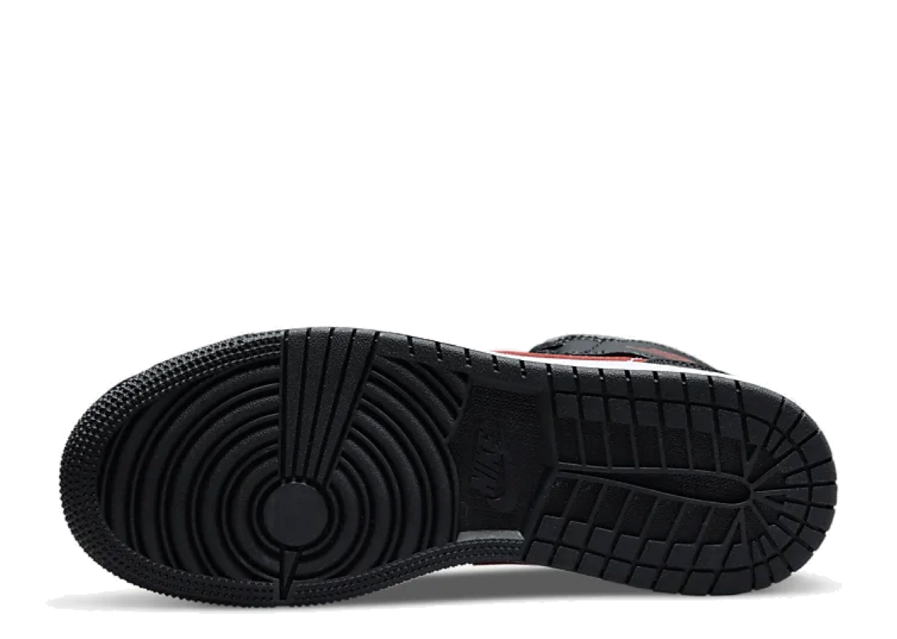 Air Jordan 1 Mid Black Fire Red (Grade School) - photo 4