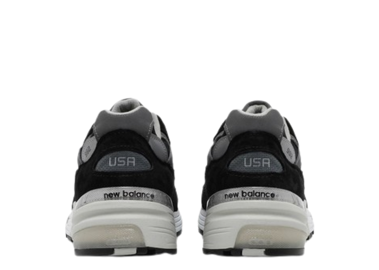 New Balance 992 Black Grey Suede - photo 3