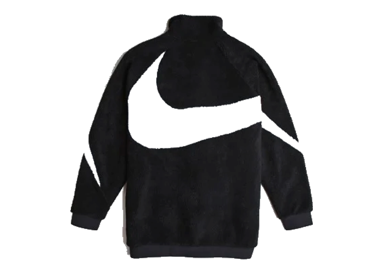 Nike Big Swoosh Reversible Boa Jacket Black White (Asia Sizing) - photo 2