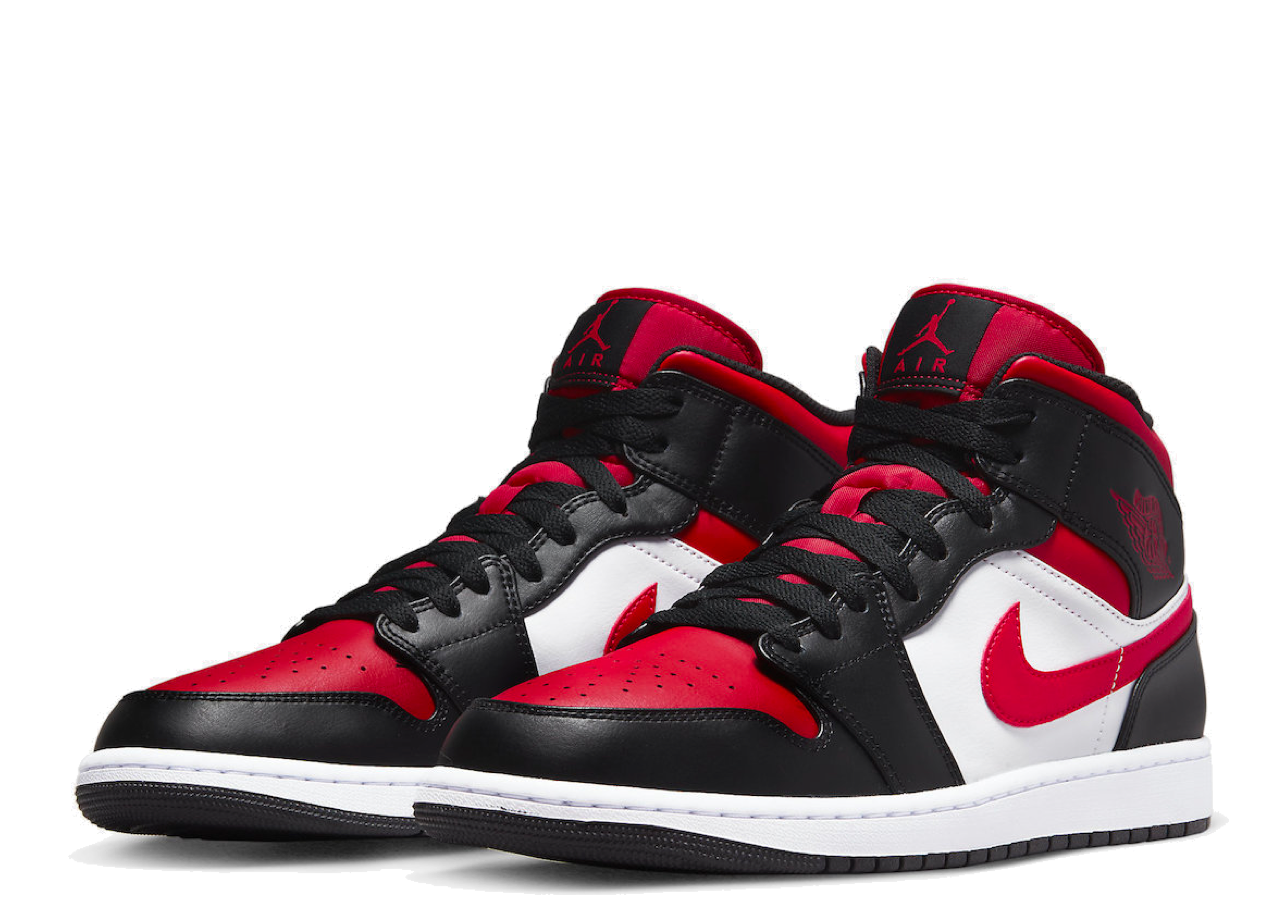 Air Jordan 1 Mid White Black Red (2022) - photo 2
