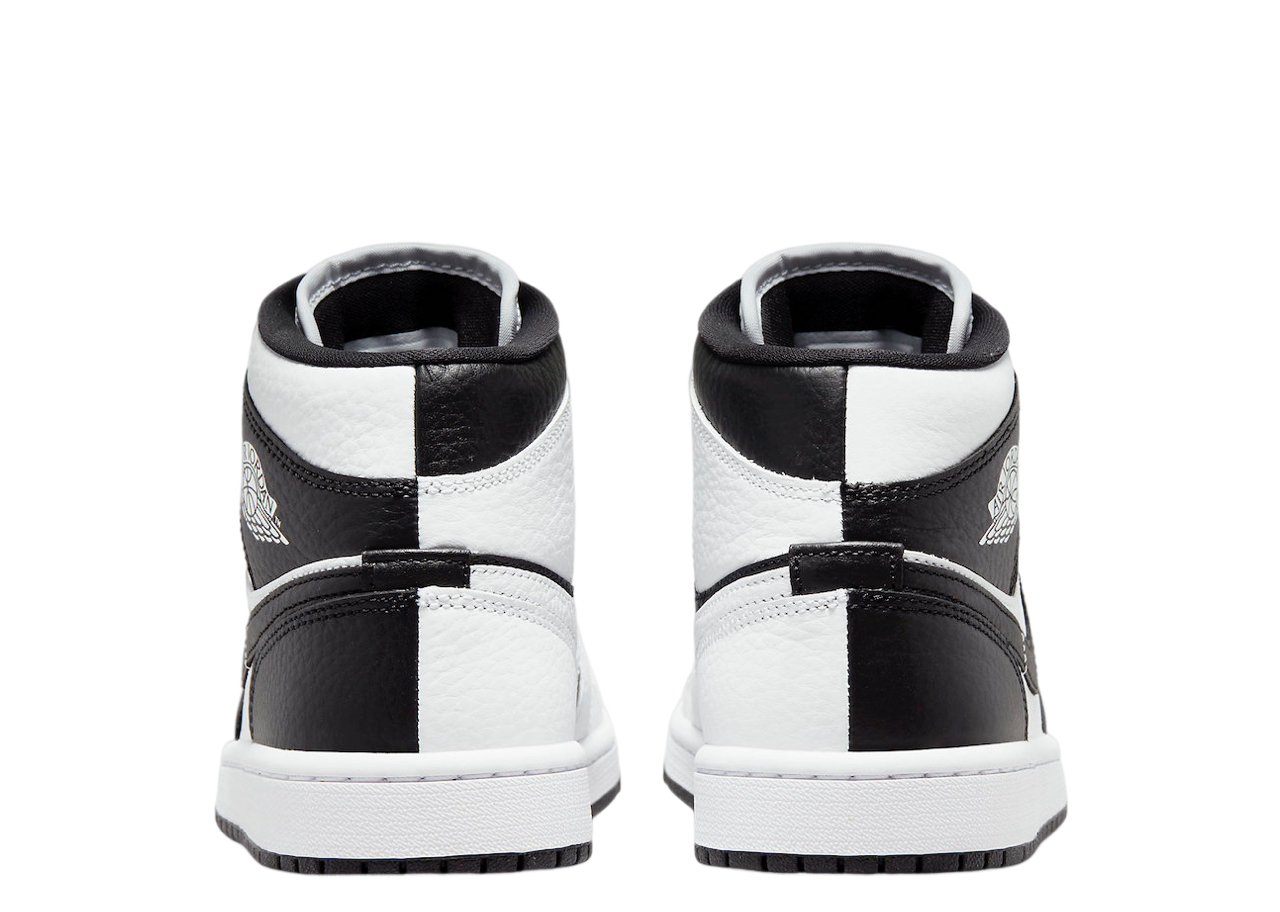 Air Jordan 1 Mid Homage Split Black White (Women's) - photo 3