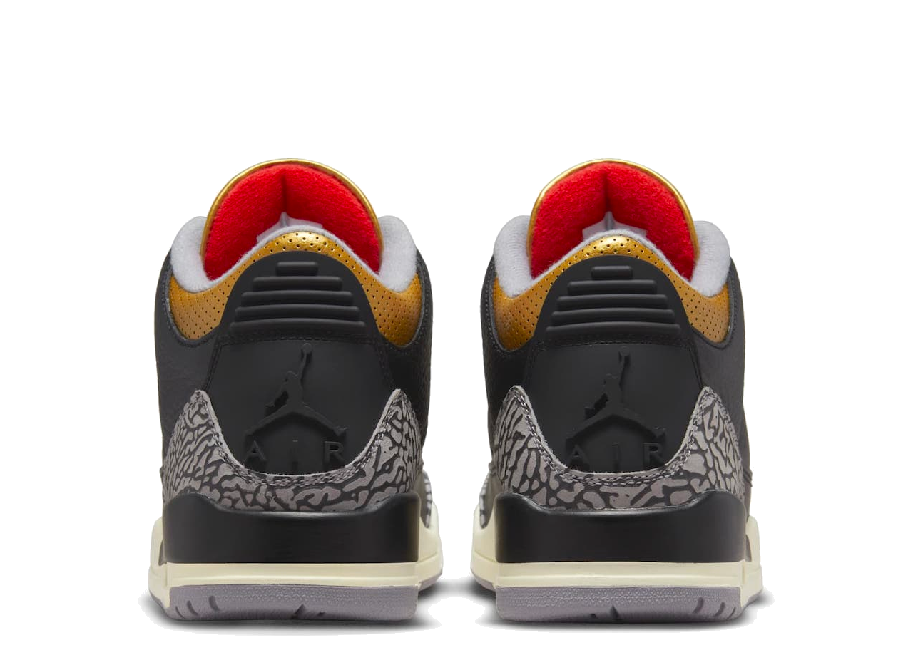 Air Jordan 3 Retro Black Cement Gold (Women's) - photo 3