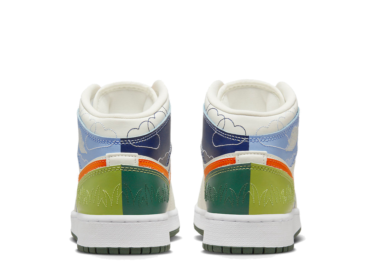 Air Jordan 1 Mid SE Stitch (Grade School) - photo 3