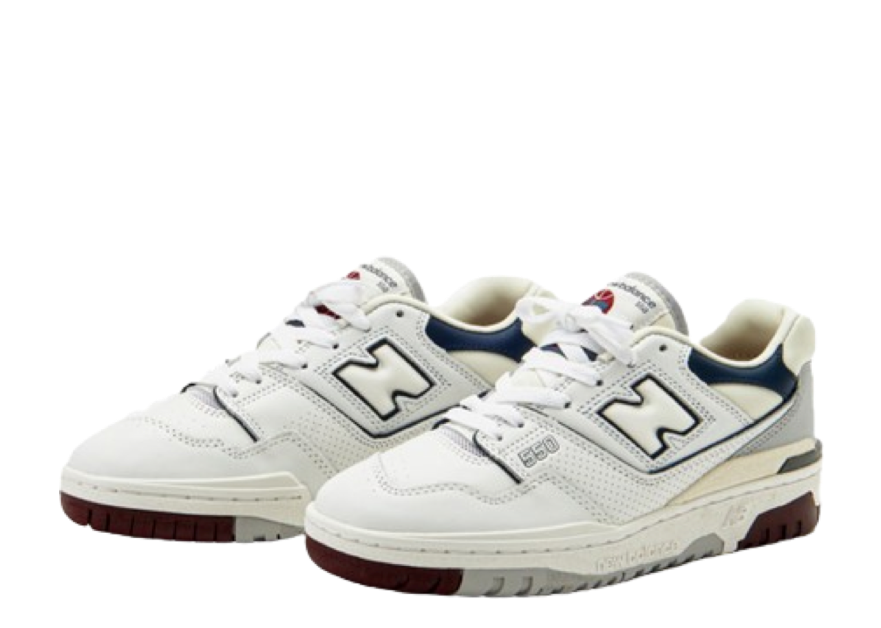 New Balance 550 White Burgundy Navy - photo 2