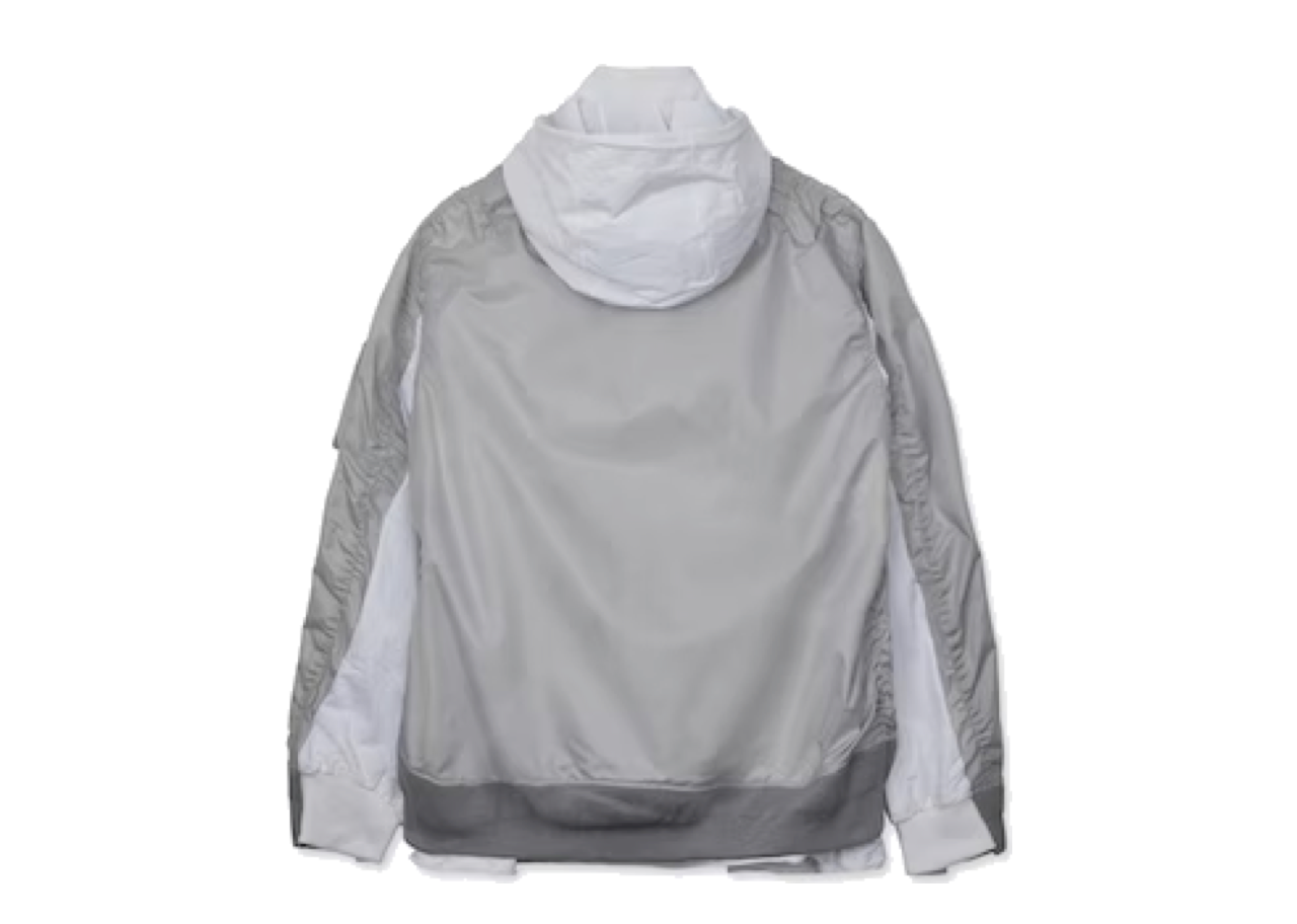 Nike x Sacai Layered Bomber Jacket Grey Fog - photo 2